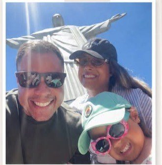 Valéria com a família